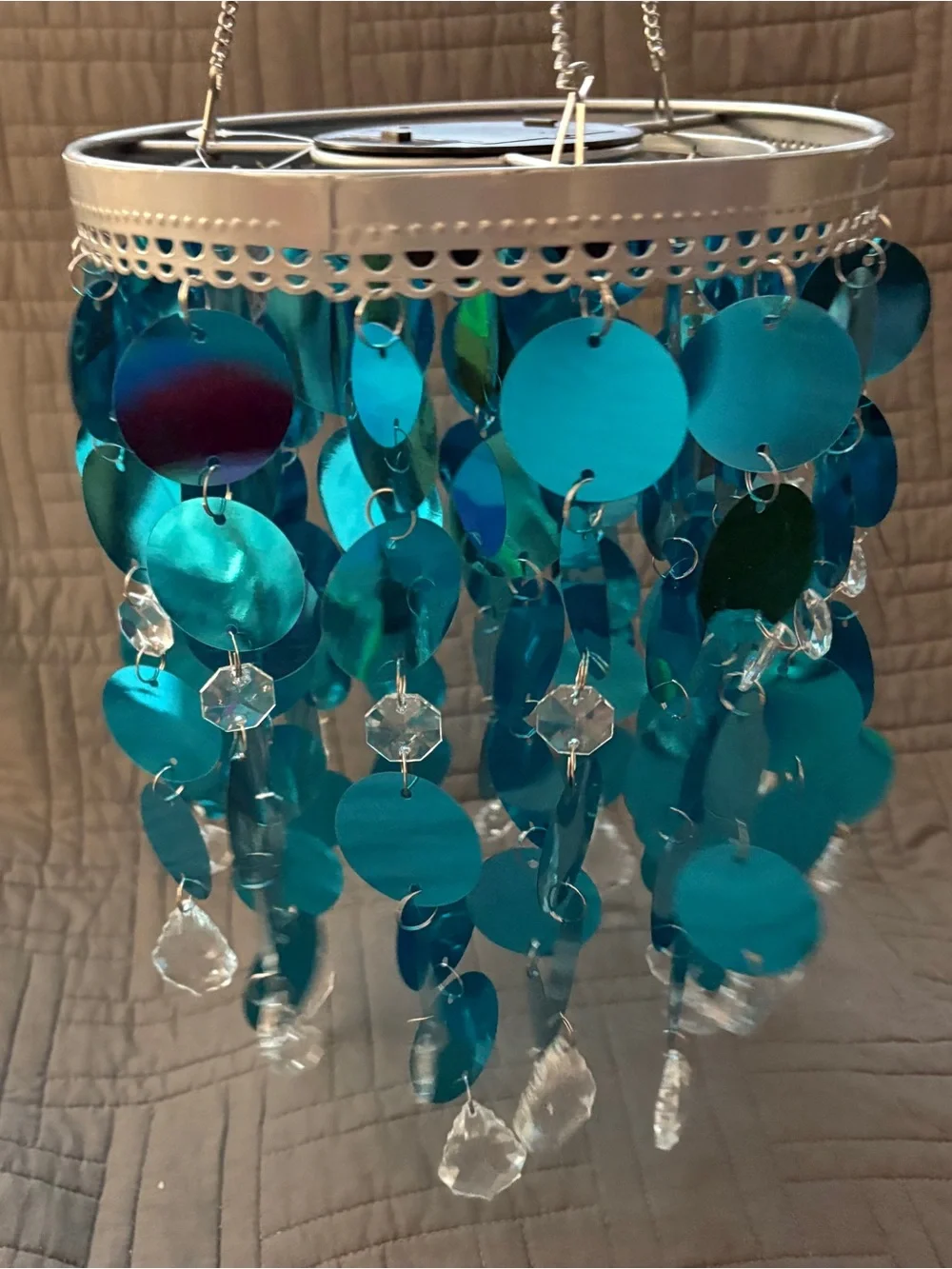 Anywhere Lighting LED Blue Shimmer Chandelier Coloring Changing Boho